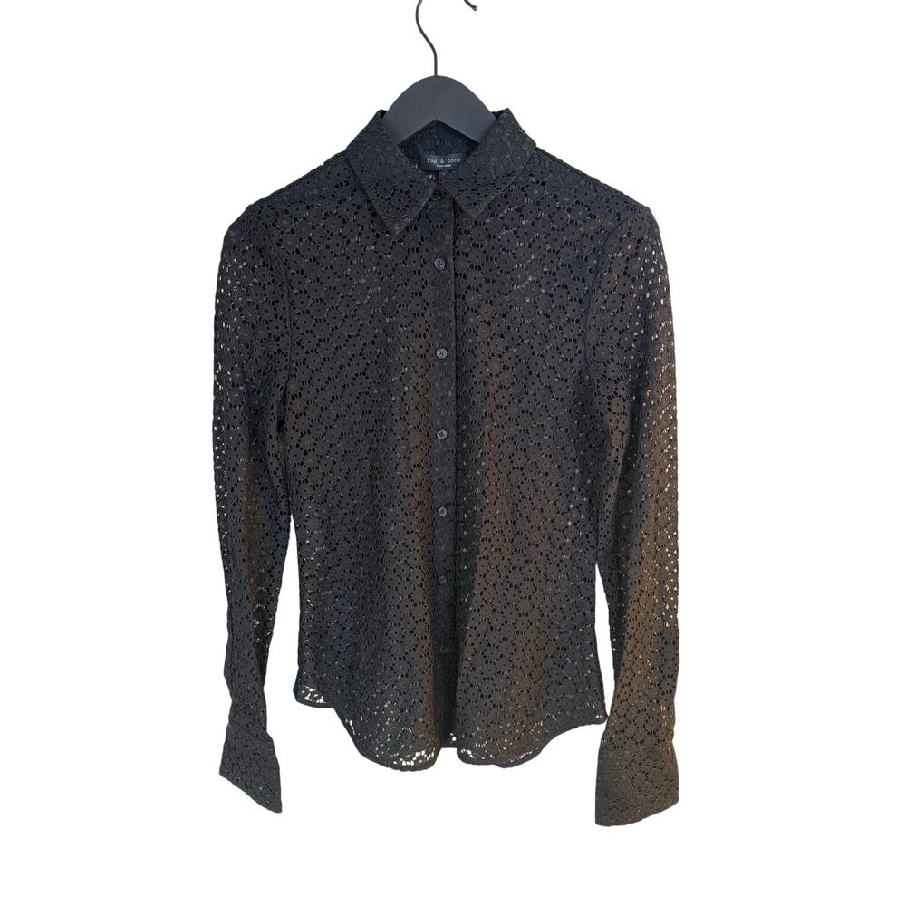 RAG & BONE Yvette Lace Button-Up Shirt - Picture 7 of 13